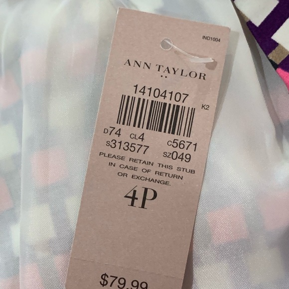 Ann Taylor| NWT Size 4P Geometric Pattern Skirt - Picture 5 of 6